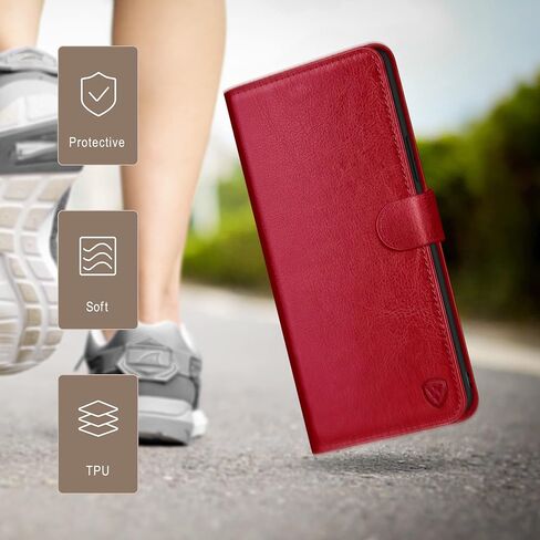 XcaseBar 2-in-1 Detachable for Samsung Galaxy A42 5G Wallet case with【RFID Blocking】 Credit Card Holder,Flip Folio Book PU Leather Protective Cover Women Men for Samsung A42 Phone case Red in Saudi Arabia