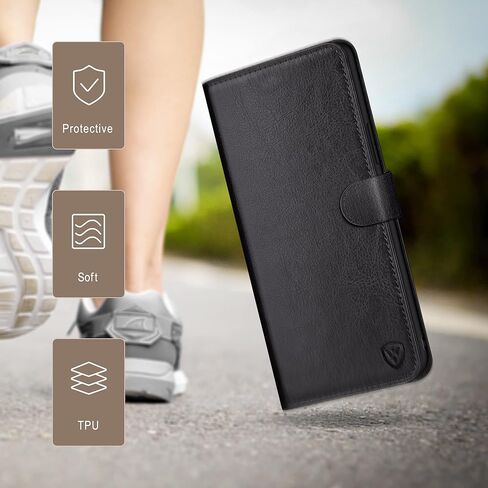 حافظة XcaseBar 2 في 1 قابلة للفصل لهاتف Samsung Galaxy A42 5G مع 【حجب RFID】 حامل بطاقة الائتمان، غطاء حماية من جلد البولي يوريثان قابل للطي للنساء والرجال لهاتف Samsung A42، أحمر in Kuwait