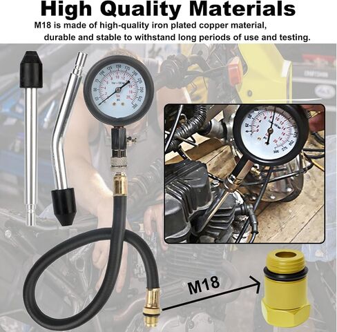 12mm Spark Plug Adapter - SAN AUSTIN Compression Test Tool Cylinder Compression Tester Spark Plug Adapter for Petrol Engine Cylinder Leak Down (1 Pack) in Saudi Arabia