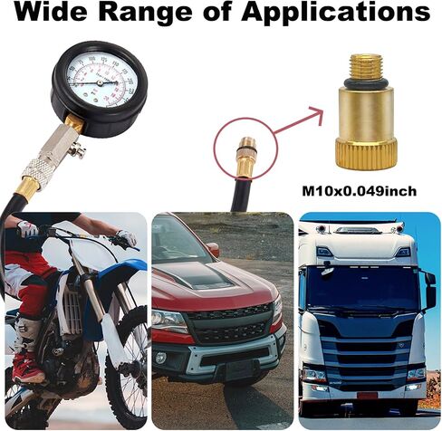 12mm Spark Plug Adapter - SAN AUSTIN Compression Test Tool Cylinder Compression Tester Spark Plug Adapter for Petrol Engine Cylinder Leak Down (1 Pack) in Saudi Arabia