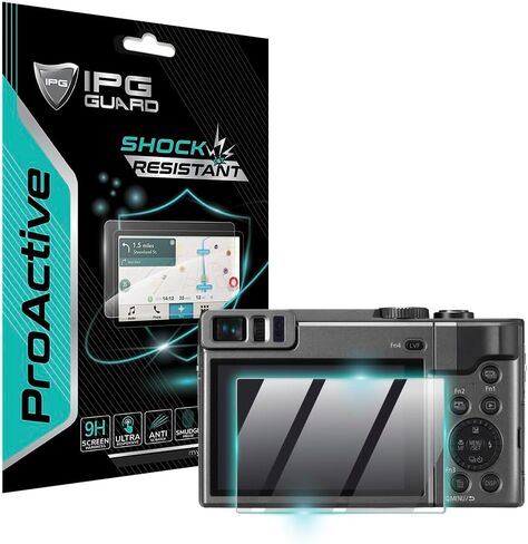 IPG ProActive مصنوع من أجل Panasonic Lumix DC-ZS70K DC-ZS70S / DMC-TZ80 / DC-TZ90 /DC-TZ91 شاشة عرض الكاميرا (وحدتان) واقي شاشة صلابة 9H طبقة سيراميك نانو فائقة الاستجابة لـ ProAct ZS70K in Saudi Arabia