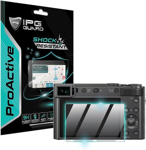 IPG ProActive مصنوع من أجل Panasonic Lumix DC-ZS70K DC-ZS70S / DMC-TZ80 / DC-TZ90 /DC-TZ91 شاشة عرض الكاميرا (وحدتان) واقي شاشة صلابة 9H طبقة سيراميك نانو فائقة الاستجابة لـ ProAct ZS70K in Saudi Arabia