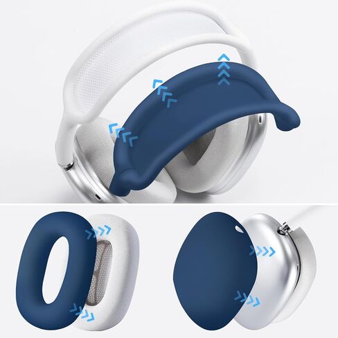 غطاء حافظة من السيليكون CoBak لسماعات AirPods Max، ملحقات مضادة للخدش ومقاومة للماء تتضمن أغطية وسائد الأذن / أغطية أكواب الأذن / غطاء عصابة الرأس، غطاء صديق للبشرة لـ AirPods Max in Saudi Arabia