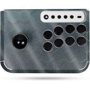 Glossy Glitter Gaming Skin Compatible with Hori Fighting Stick Mini (PS5, PS4, PC) - Acid Hex - Premium 3M Vinyl Protective Wrap Decal Cover - Easy to Apply | Crafted in The USA by MightySkins
