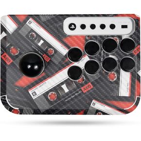 Carbon Fiber Gaming Skin Compatible with Hori Fighting Stick Mini (PS5, PS4, PC) - Mixtape - Premium 3M Vinyl Protective Wrap Decal Cover - Easy to Apply | Crafted in The USA by MightySkins