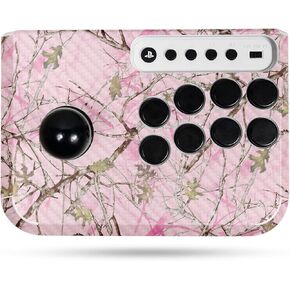 Carbon Fiber Gaming Skin Compatible with Hori Fighting Stick Mini (PS5, PS4, PC) - Conceal Pink - Premium 3M Vinyl Protective Wrap Decal Cover - Easy to Apply | Crafted in The USA by MightySkins