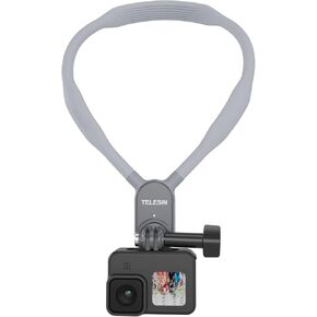 AFAITH Portable Electronic Device Mount, Compatible with GoPro Hero 11/10/9/8/7/6 Black, OSMO Action, Xiaoyi 4K and Action Cameras, Standard Neck Mount, 0.4 lbs