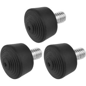 FS-004 3/8" 33mm Foot Spike with Rubber for Slippery Floors, Terrain, Lawn and Compatible with 1/4" Socket Tripods, Monopods(Pack of 3)