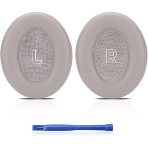 وسائد أذن بديلة فاخرة لسماعات Bose Quietcomfort Ultra، إسفنج عالي الكثافة، جلد سميك وبروتين، لا تناسب أي نماذج مراقبة الجودة الأخرى (حجر قائم)