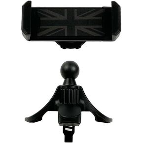 Car Phone Holder Mount, Union Jack Phone Mount for Car Circular Air Vent for Mini Cooper R-Series Hands-Free Cradle for Smartphone, iPhone(Union Jack Night)