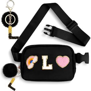 حقيبة حزام مخصصة مع سلسلة مفاتيح، حزمة فاني للفتيات والنساء، هدايا عيد ميلاد أولية للأمهات المراهقات، حقيبة كروس، حقائب خصر صغيرة، أساسية للسفر، هدايا عيد الميلاد (أزرق أ) in Kuwait