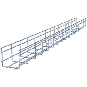 حامل كابل شبكي سلكي NavePoint، مطلي بالزنك الكهربائي، فولاذ فضي، 3.93 × 3.94 × 59.06 بوصة، عبوتان