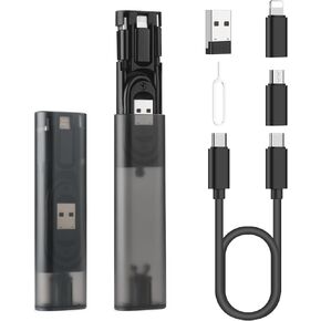 Coolden USB C Cable USB C to Lightning Adapter Travel Accessories Type C to Type C/Lightning/USB A/iOS Device/Micro OTG Adapter for Traveling Charging Data Transfer Contains Slots Card Pin
