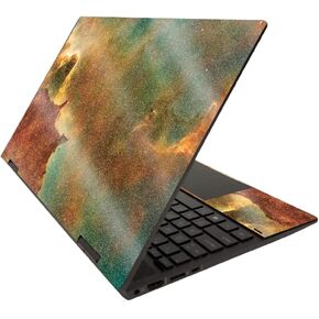 MightySkins Glossy Glitter Skin Compatible with HP Envy x360 15" (2020) - Space Smoke | Protective, Durable High-Gloss Glitter Finish | Easy to Apply, Remove, and Change Styles | Made in The USA