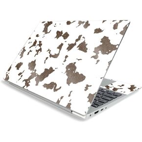 MightySkins Glossy Glitter Skin Compatible with Lenovo IdeaPad S340 15" (2019) - Brown Cow | Protective, Durable High-Gloss Glitter Finish | Easy to Apply, Remove, and Change Styles | Made in The USA