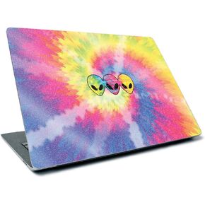MightySkins Glossy Glitter Skin Compatible with Microsoft Surface Laptop 3 13.5" (2019) - Groovy Aliens | Protective, Durable High-Gloss Glitter Finish | Easy to Apply | Made in The USA