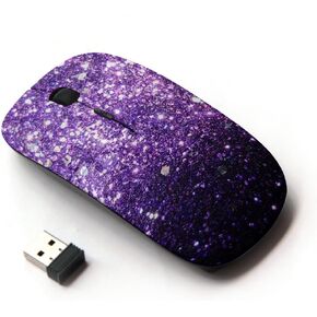 [ Optical 2.4G Wireless Mouse ] Glitter Bling Shiny Stars Iridescent