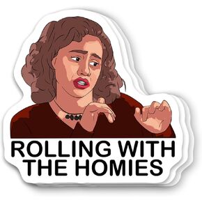 (3Pcs) Rolling with My Homies Car Decal Clueless Vinyl Sticker 3 Inch for Water Bottle, Tumbler, Laptop, Hat, Phone Case