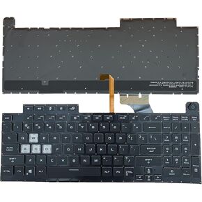 Laptop Replacement US Layout Colorful Backlight Keyboard for Asus ROG Strix G17 G731 G731G G731GT G731GU G712LU G712LV G712LW G712 0KNR0-6813US00 V185026JS1 0KN1 912KO11