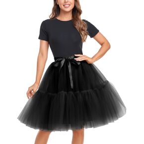 Women Voluminous Tiered Tulle A-Line Tutu Skirt