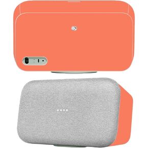 MightySkins Skin Compatible with Google Home Max - Solid Salmon | Protective, Durable, and Unique Vinyl Decal wrap Cover | Easy to Apply | Made in The USA