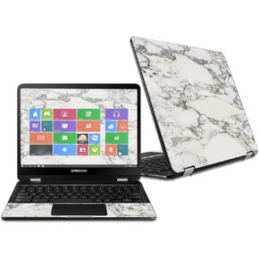 Mightyskins Skin Compatible with Samsung Chromebook Pro 12.3" - White Marble | Protective, Durable, and Unique Vinyl Decal Wrap Cover | Easy to Apply, Remove, and Change Styles | Made in The USA