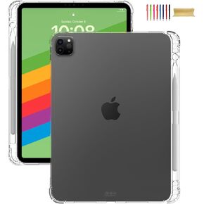 Allytech Clear Case for iPad Air 13 (M2) 2024/iPad Pro 12.9 2022/2021/2020/2018, Slim Soft TPU Anti-Yellow Shockproof Shell Cover for iPad Air 13" (M2)/iPad Pro 12.9" 6th Gen/5th Gen/4th Gen/3rd Gen