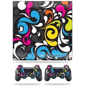 MightySkins Skin Compatible with Sony Playstation 3 Slim Console wrap Sticker Skins Swirly