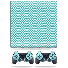 MightySkins Skin Compatible with Sony PlayStation 3 Slim Console wrap Sticker Skins Turquoise Chevron