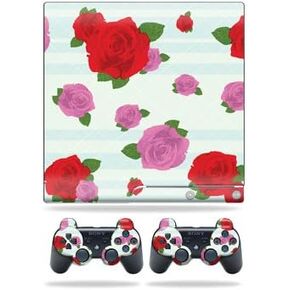 MightySkins Skin Compatible with Sony Playstation 3 Slim Console wrap Sticker Skins Roses