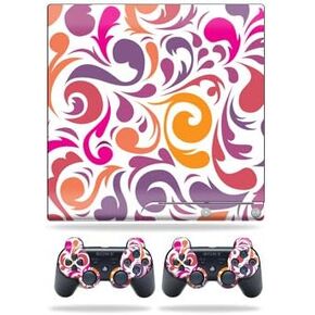 MightySkins Skin Compatible with Sony PlayStation 3 Slim Console wrap Sticker Skins Swirly Girly