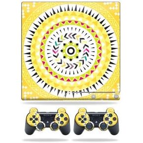 MightySkins Skin Compatible with Sony Playstation 3 Slim Console wrap Sticker Skins Yellow Aztec