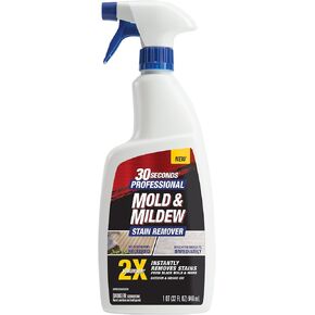30 SECONDS Pro Mold and Mildew Stain Remover | Scrub Free | Brighter Results Instantly | Ready To Use Refill | 128 fl. oz.