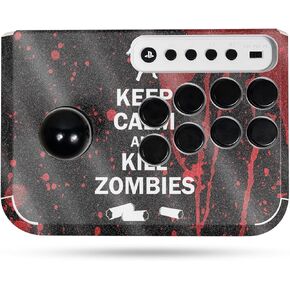 Glossy Glitter Gaming Skin Compatible with Hori Fighting Stick Mini (PS5, PS4, PC) - Kill Zombies - Premium 3M Vinyl Protective Wrap Decal Cover - Easy to Apply | Crafted in The USA by MightySkins