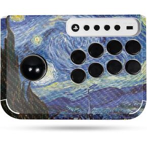 Carbon Fiber Gaming Skin Compatible with Hori Fighting Stick Mini (PS5, PS4, PC) - Starry Night - Premium 3M Vinyl Protective Wrap Decal Cover - Easy to Apply | Crafted in The USA by MightySkins