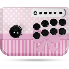 Gaming Skin Compatible with Hori Fighting Stick Mini (PS5, PS4, PC) - Pink Present - Premium 3M Vinyl Protective Wrap Decal Cover - Easy to Apply | Crafted in The USA by MightySkins