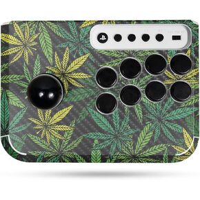 Carbon Fiber Gaming Skin Compatible with Hori Fighting Stick Mini (PS5, PS4, PC) - Cannabis Culture - Premium 3M Vinyl Protective Wrap Decal Cover - Easy to Apply | Crafted in The USA by MightySkins