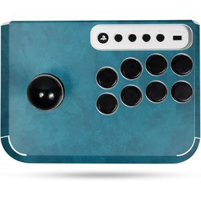 Gaming Skin Compatible with Hori Fighting Stick Mini (PS5, PS4, PC) - Blue Strokes - Premium 3M Vinyl Protective Wrap Decal Cover - Easy to Apply | Crafted in The USA by MightySkins