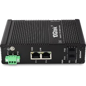Industrial IP40, 4-Port Gigabit Ethernet Switch (w/20-km SFP transceiver), G0202i , DIN-Rail Mount (power supply is not included)