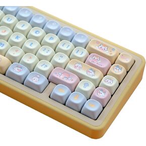 أغطية مفاتيح PBT 60 بالمائة، 125 مفتاحًا مخصصًا للتسامي صبغ ANSI Layout MOA مجموعة أغطية مفاتيح متوافقة مع لوحة المفاتيح الميكانيكية Cherry MX Switch
