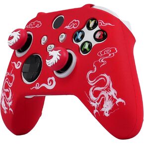 غلاف وحدة تحكم RALAN لسلسلة Xbox S/X، غطاء حماية من السيليكون المضاد للانزلاق من PurePink متوافق مع عصا التحكم Xbox Series S/X مع قبضة إبهام × 6