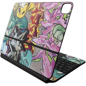 Glossy Glitter Skin Compatible with Apple Magic Keyboard for iPad Air 13-inch (M2) 2024 - Graffiti Wild Styles - 3M Vinyl Protective Decal Cover - Easy to Apply | Crafted in The USA by MightySkins