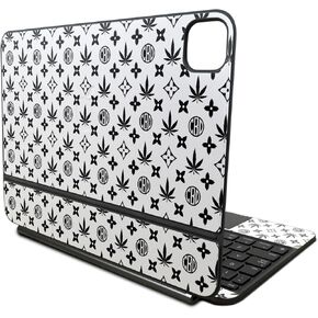 Skin Compatible with Apple Magic Keyboard for iPad Pro 11‑inch (M4) 2024 - CBD Black - Premium 3M Vinyl Protective Wrap Decal Cover - Easy to Apply | Crafted in The USA by MightySkins