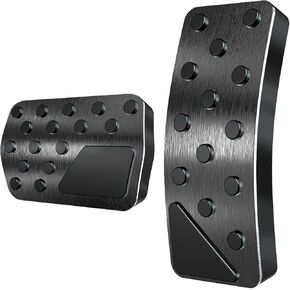 Pack-2 Aluminum Foot Pedal Pads, No Drilling Brake Gas Pedal Pads, Non-Slip Pedal Cover for Grand Cherokee Dodge Durango 2011-2023 (Silver)
