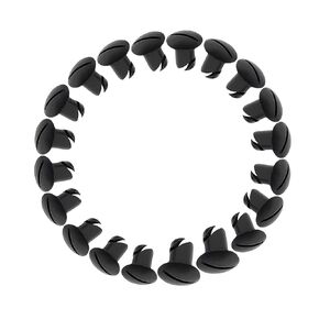.500 Grip 7/16" Aluminum Button Oval Head Turn Quarter Dzus Fasteners (20 Pack-Chrome)