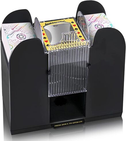Nileole 2 Decks Quiet Card Shuffler, Automatic 2000 MAh Rechargeable Electric Shuffler, Playing Cards, Texas Hold'em, Poker, Home Card Games, Blackjack 1 in Saudi Arabia