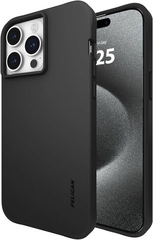 Pelican Ranger Series - iPhone 15 Pro Max Case 6.7" [Compatible with MagSafe] Magnetic Phone Case with Anti-Scratch Tech [12ft MIL-Grade Drop Protection] Protective Cover for iPhone 15 Pro Max - Black in Saudi Arabia