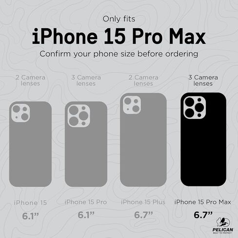 Pelican Ranger Series - iPhone 15 Pro Max Case 6.7" [Compatible with MagSafe] Magnetic Phone Case with Anti-Scratch Tech [12ft MIL-Grade Drop Protection] Protective Cover for iPhone 15 Pro Max - Black in Saudi Arabia