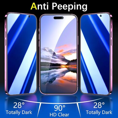 MAYtobe [2-Pack Privacy Screen Protector Designed for iPhone 16 Plus Anti-Blue Light Tempered Glass, Eye Protection, Blue Anti-Spy, Colorful Gradient, Anti-Scratch in Saudi Arabia