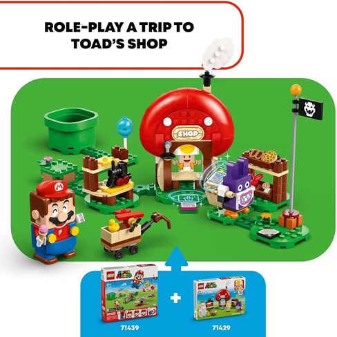 LEGO Super Mario Nabbit at Toad’s Shop Expansion Set, Build and Display Toy for Kids, Video Game Toy Gift Idea for Gamers, Boys and Girls Ages 7 and Up, 71429 in Saudi Arabia